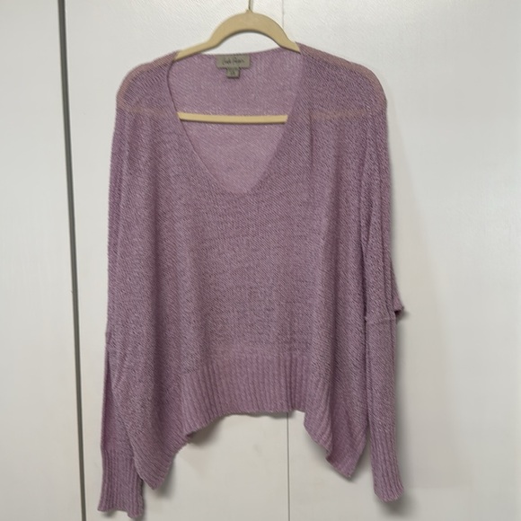 Light weight purple frayed jacket and matching overlay sweater - Picture 3 of 7